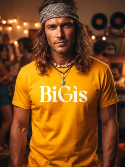 T-shirt Bee Gees dal design retrò ispirato ai mitici BiGìs