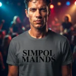 T-shirt Simple Minds originale in cotone di qualità superiore con grafica esclusiva FeikStor©