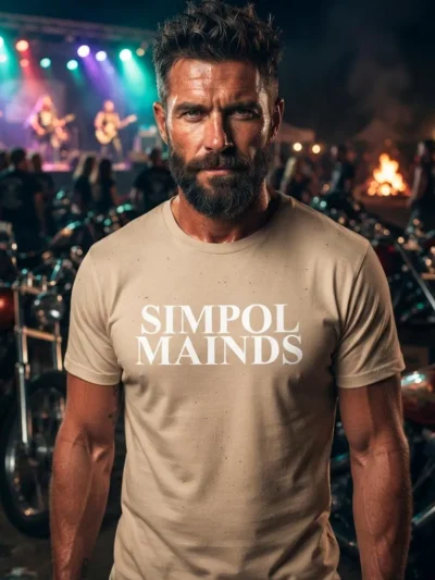 T-shirt Simple Minds originale in cotone di qualità superiore con grafica esclusiva FeikStor©